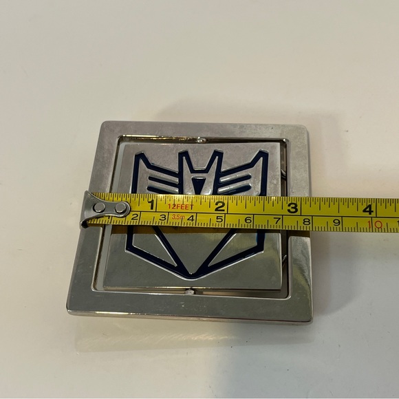Transformers Belt Buckle Silver Metal & Red Flip Reversible Autobots - Picture 8 of 8